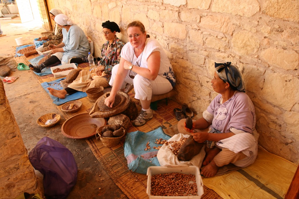 Kim does some work a Argan oil cooperative